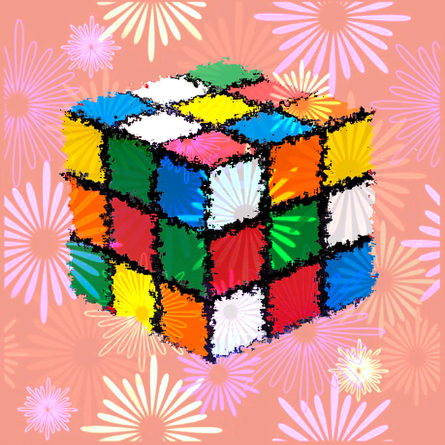 Cube Photograph -  Rubiks Cube  by Rosa Maria Intorre