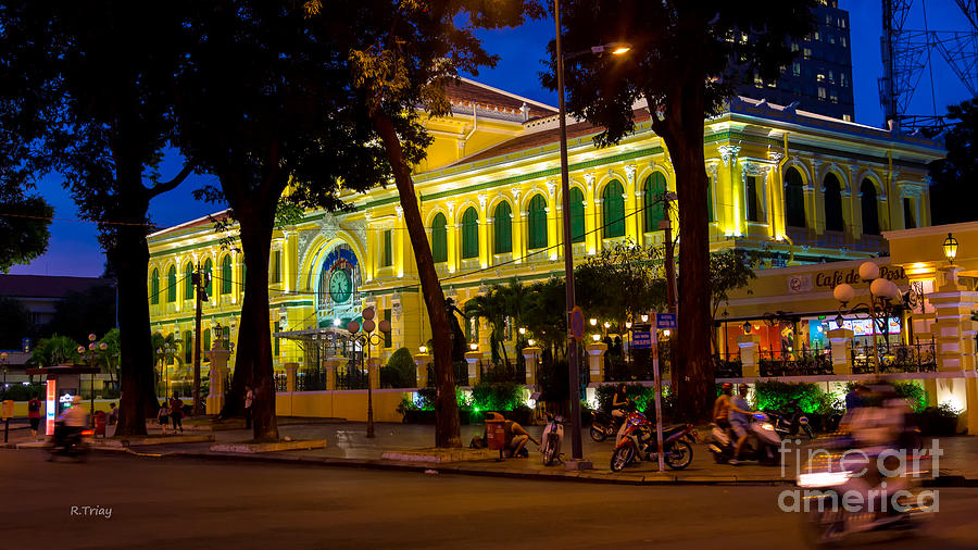  Saigon Central Post Office Street View Photograph by Rene Triay FineArt Photos