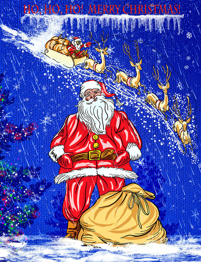  Santa Claus Painting by Andrzej Szczerski