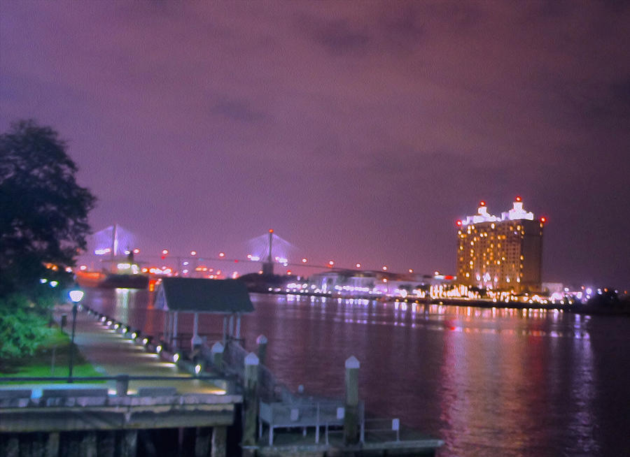 Savannah Digital Art - Savannah Riverfront by Art Spectrum Savannah Digital Art - Savannah Riverfront by Art Spectrum
