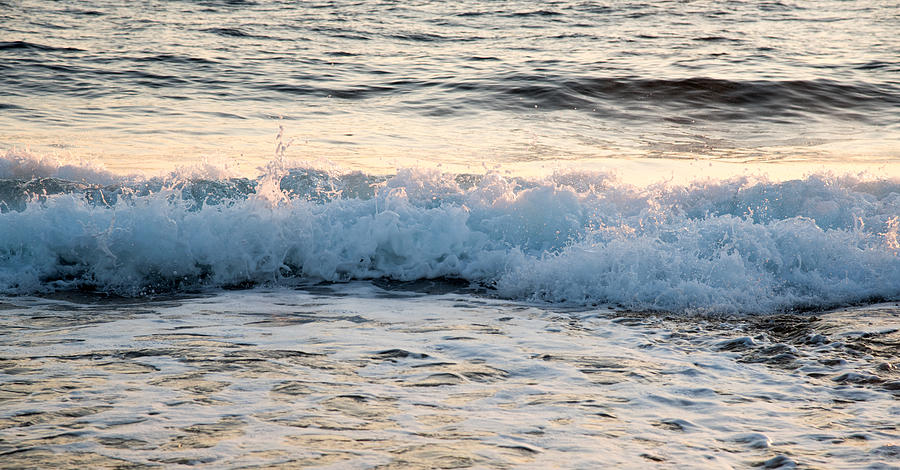  Sea waves late in the evening  Photograph by Michalakis Ppalis