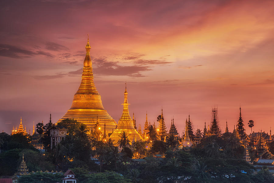  Shwedagon Pagoda Photograph by Anek Suwannaphoom