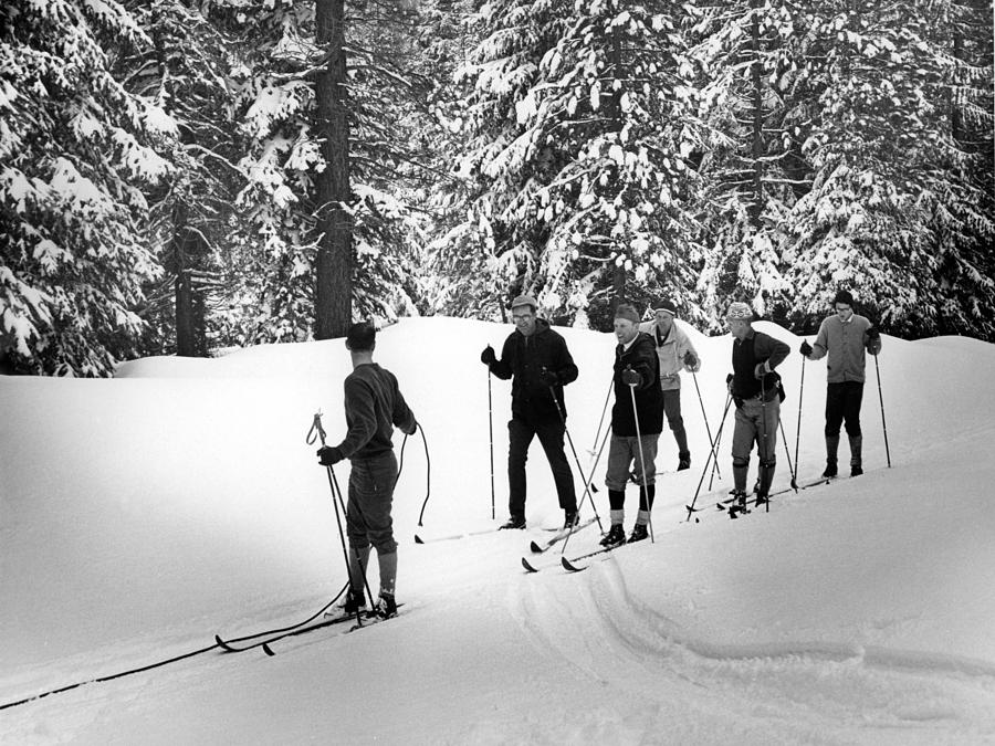 Skiers January 19 1967 Black White 1960s Archive Photograph by Mark ...