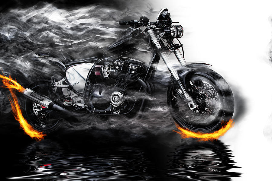 Smoking hot street bike Photograph by Thanet Photos - Fine Art America