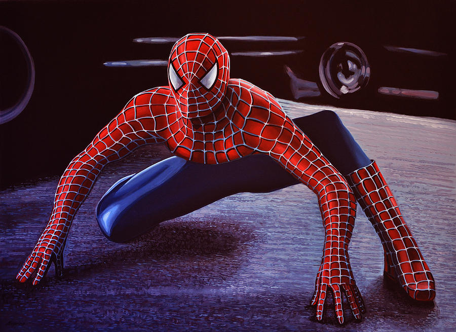 The Avengers Movie Painting -  Spiderman 2  by Paul Meijering