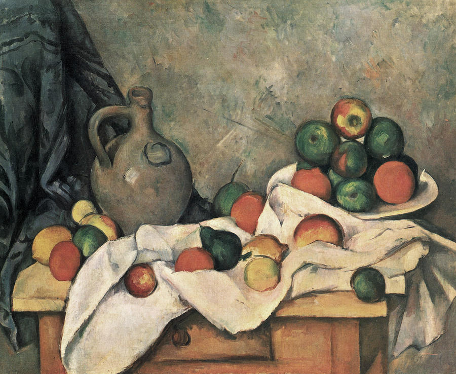  Still Life with Drapery Painting by Paul Cezanne