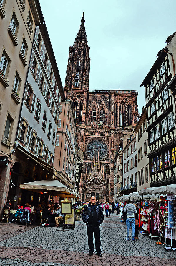 Victor Hugo Photograph -  Strasbourg Cathedral. Selfie. by Andy i Za