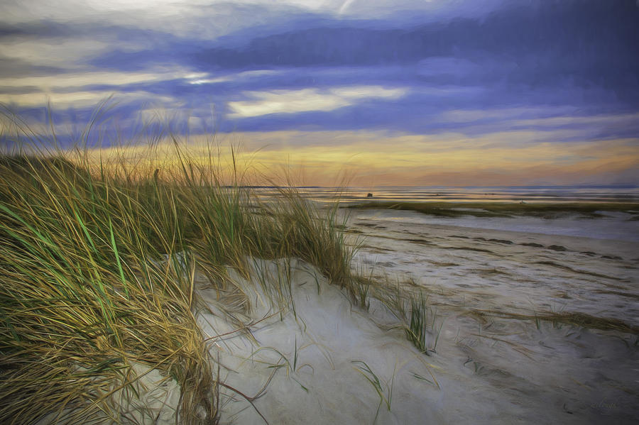  Sunset Beach Dunes Photograph by Mary Clough