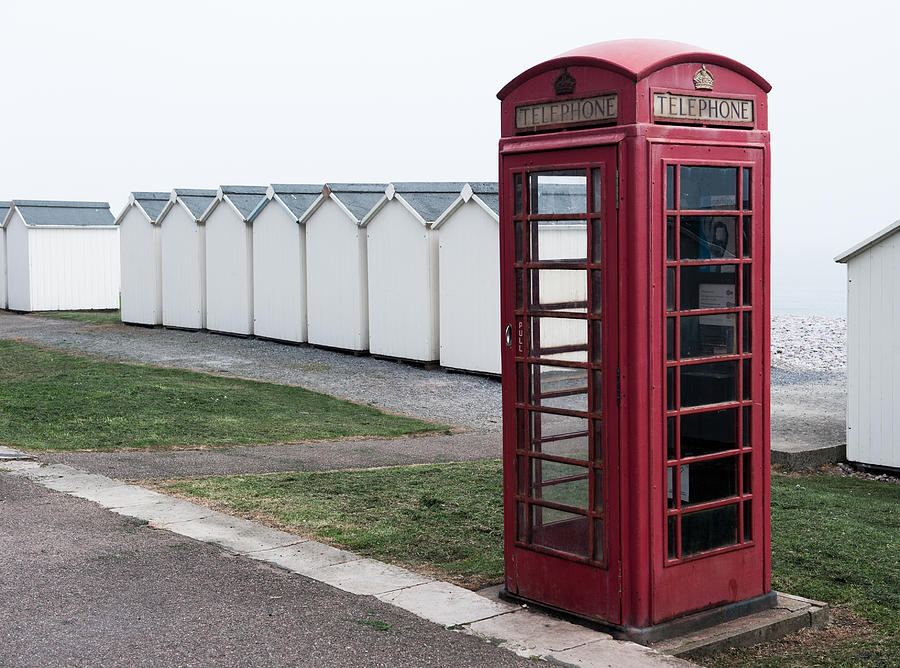  Telephone Box By the Sea ii Photograph by Helen Jackson