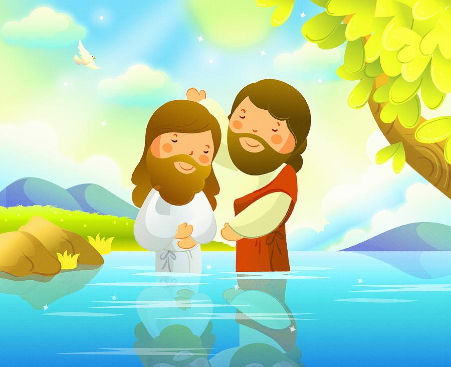 The Baptism of Jesus Digital Art by Don Kuing