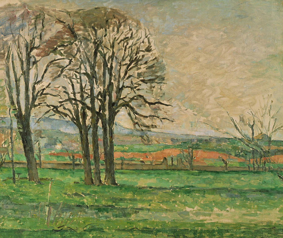  The Bare Trees at Jas de Bouffan, from 1885-1886 Painting by Paul Cezanne