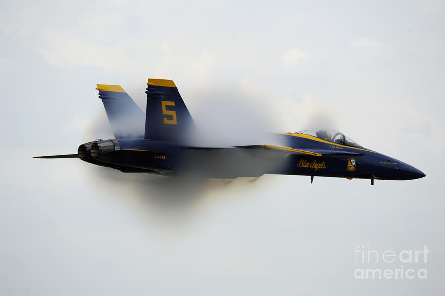 U.s. Navy Painting -  the Blue Angels performs a Sneak Pass by Celestial Images