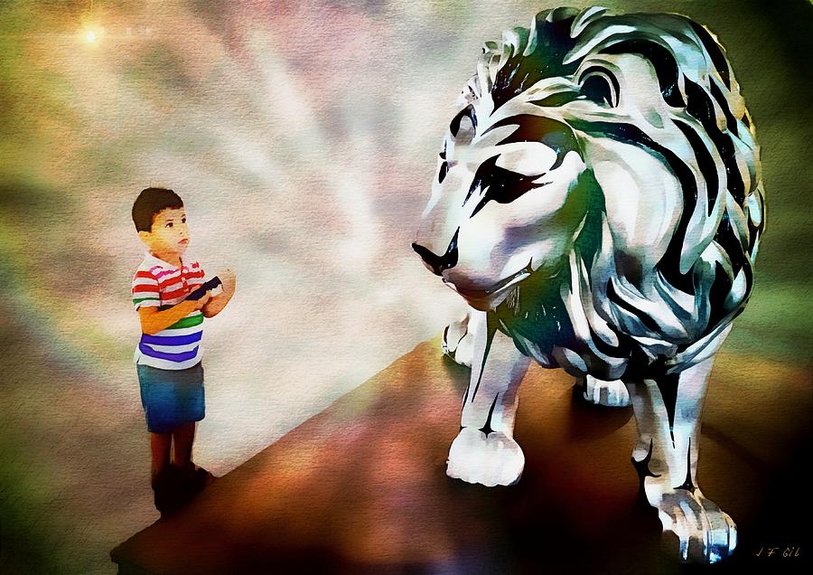  The Boy And The Lion 2 Photograph by Jean Francois Gil