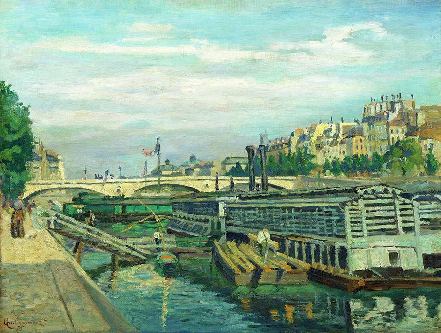  The Bridge of Louis Philippe Painting by Jean Baptiste Armand Guillaumin