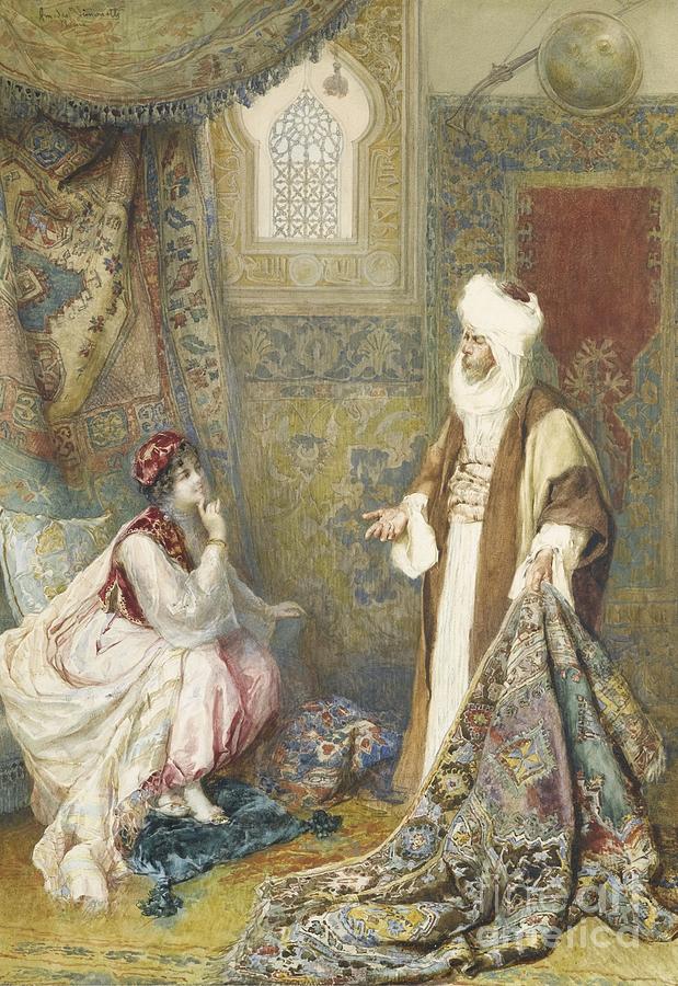  The Carpet Seller Painting by Celestial Images