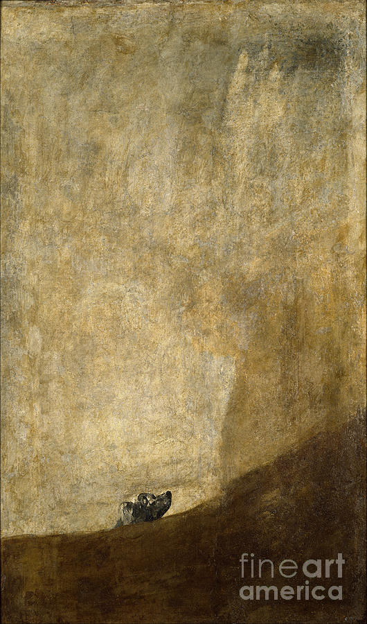 Francisco Goya Painting -  The Dog by Celestial Images