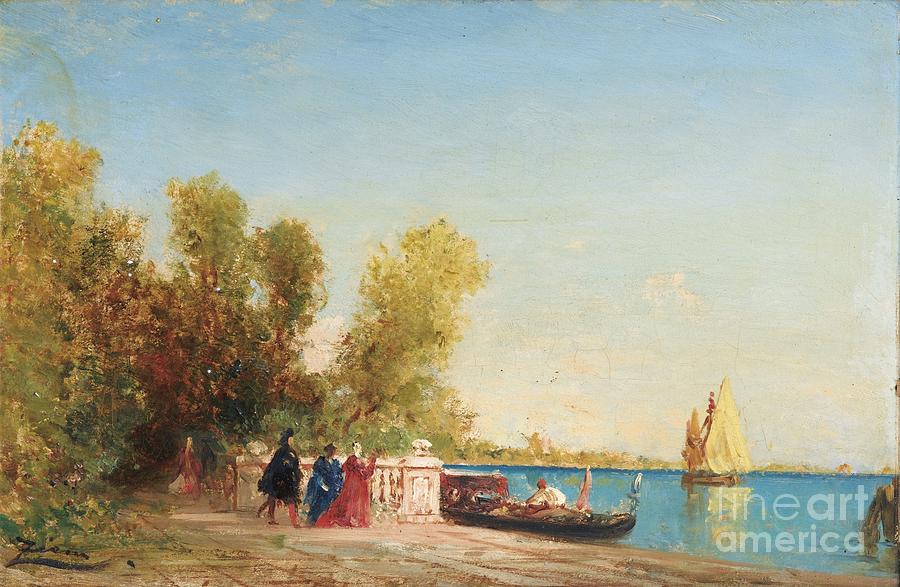  The French Gardens Of Venice Painting by Celestial Images
