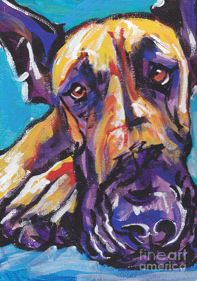 Great Dane Painting -  The Great Danish by Lea S