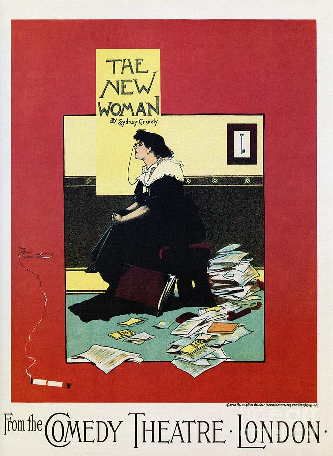  The New Woman, vintage Comedy Theatre London advert Digital Art by Heidi De Leeuw