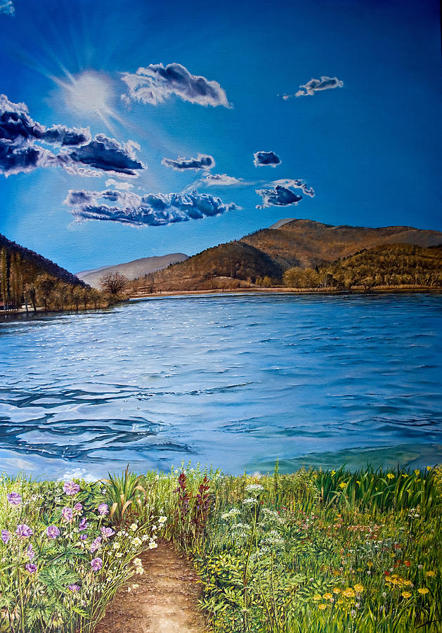 Lakeside Tranquility Painting by Michelangelo Rossi