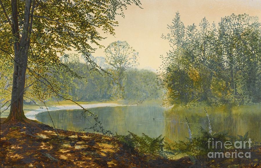  The Quiet Of The Lake Painting by MotionAge Designs