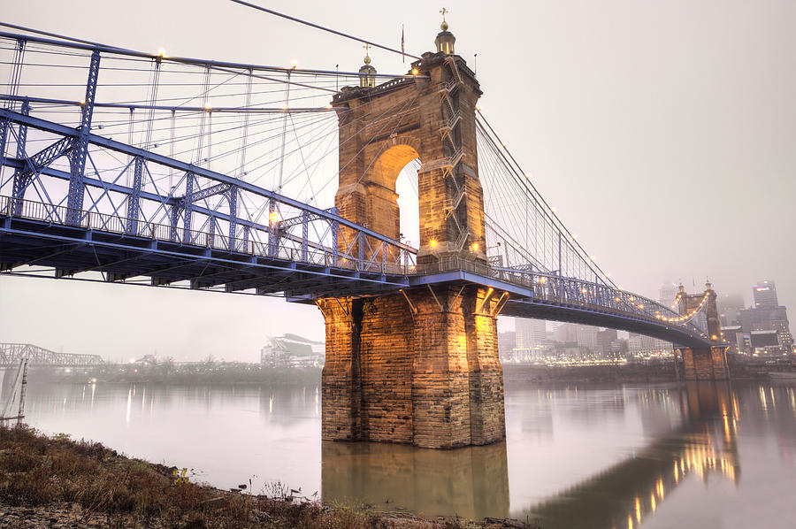  The Roebling Bridge Photograph by Keith Allen