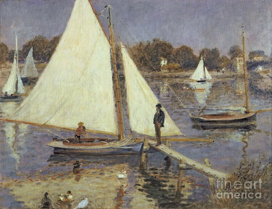 Pierre Auguste Renoir Painting -  The Seine at Argenteuil by Pierre Auguste Renoir