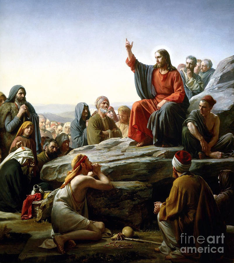 Jesus Christ Painting -  The Sermon on the Mount by MotionAge Designs