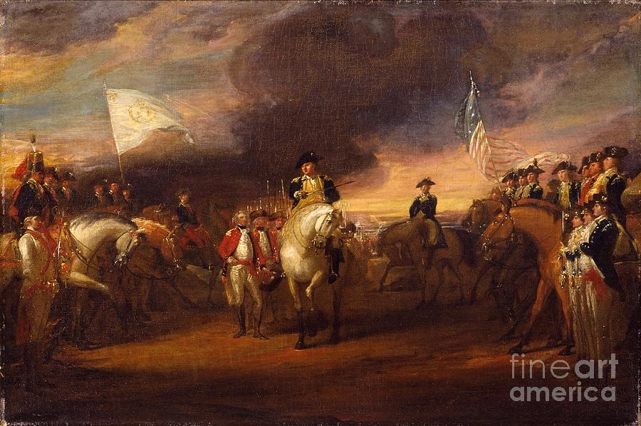  The Surrender of Lord Cornwallis at Yorktown Painting by MotionAge Designs