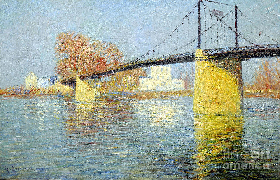 Gustave Loiseau Painting -  The Suspension Bridge Has Trielsurseine by Celestial Images