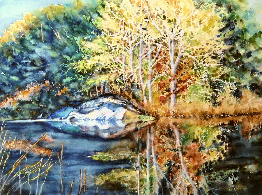 The Tree Across The Pond Painting by June Conte Pryor - Fine Art America