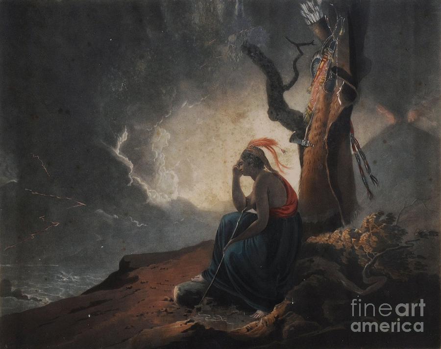  The widow of an Indian chief Painting by MotionAge Designs