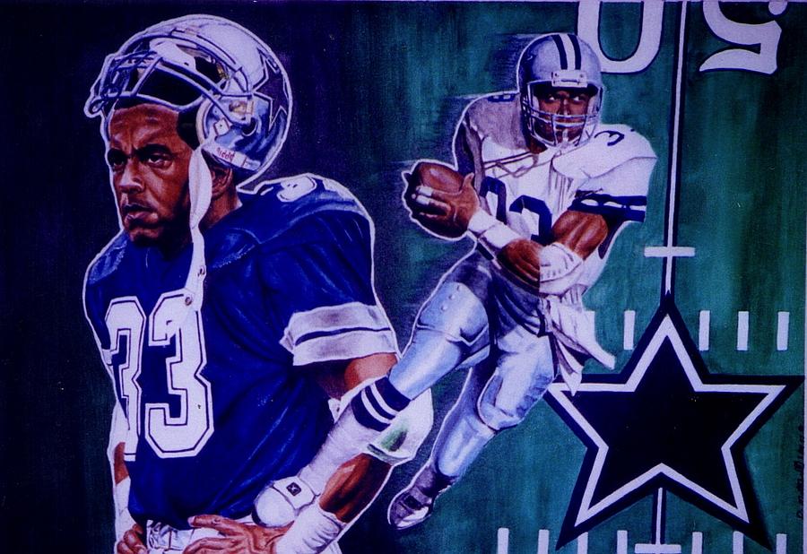 Tony Dorsett Painting by Darryl Matthews - Pixels