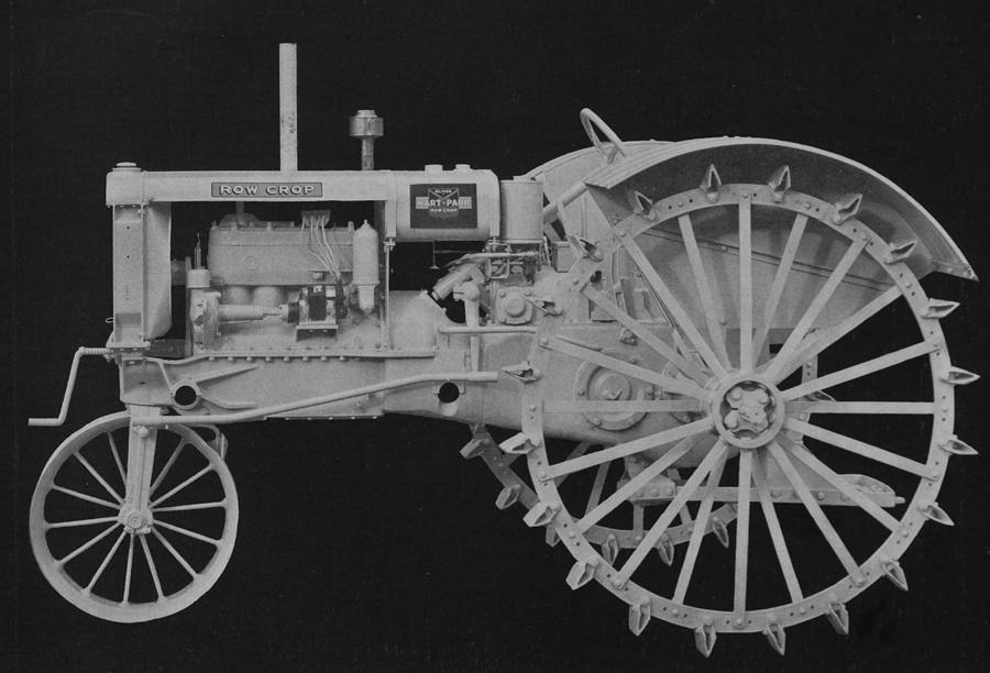 Black And White Photograph -  Tractor by American School