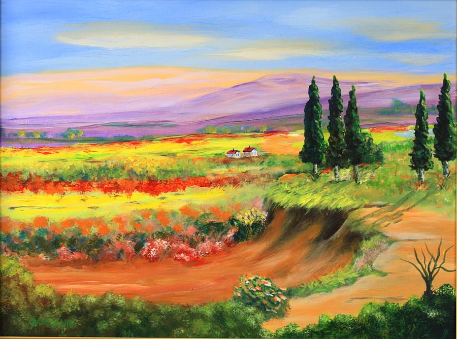Tree Painting -  Tuscan Countryside by Ron Sammann
