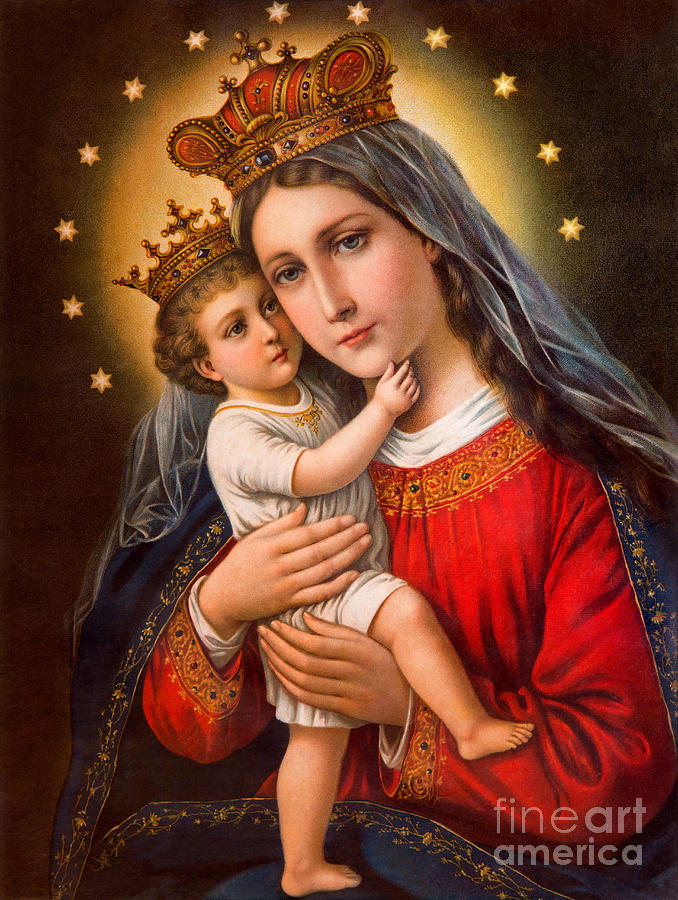  Typical catholic image of Madonna with the child Photograph by Jozef Sedmak