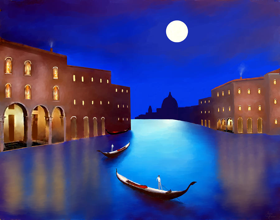 Venice Nights Painting by Larry Cirigliano