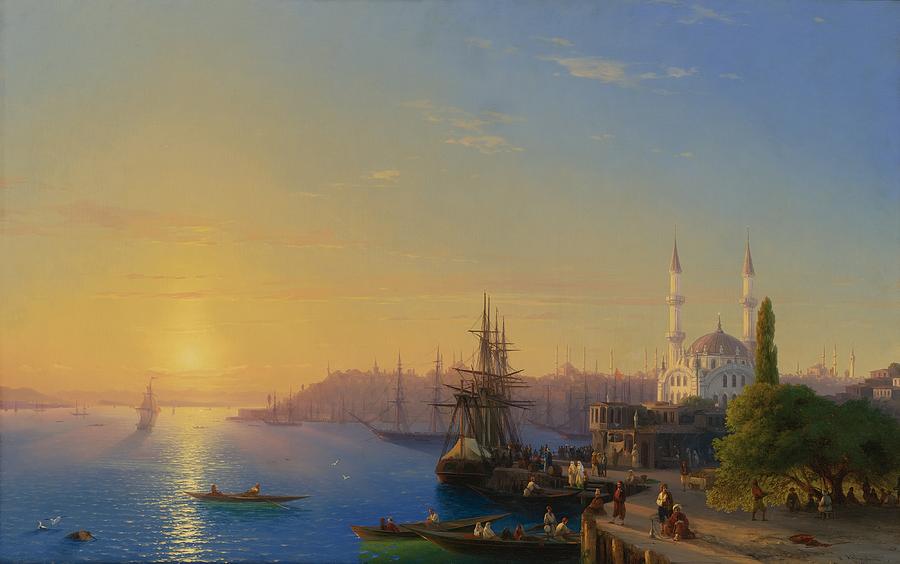  View Of Constantinople And The Bosphorus Painting by Celestial Images
