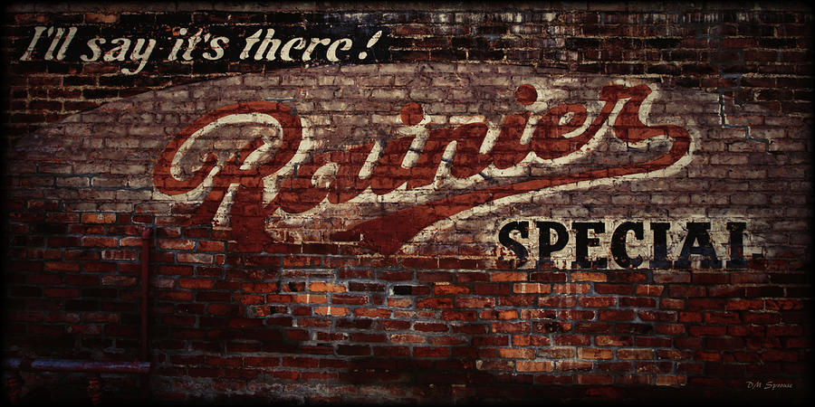 Beer Photograph -  Vintage Rainier Sign by DMSprouse Art
