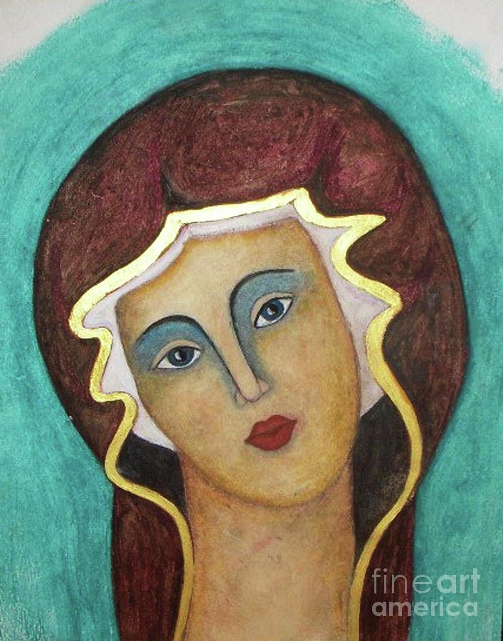 Portrait Painting -  Virgin Mary #1 by Vesna Antic