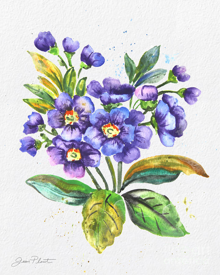  Watercolor Flowers-JP3800 Painting by Jean Plout