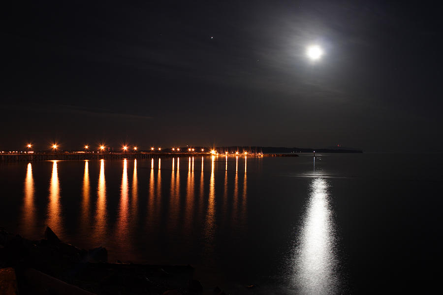  White Rock Moon Photograph by Monte Arnold