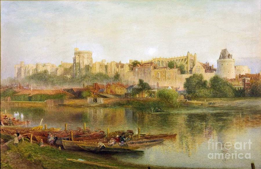 Boat Painting -  Windsor Castle by MotionAge Designs
