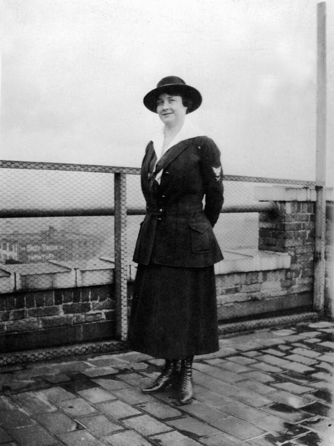 Woman Female In Naval Military Uniform 1918 Photograph By Mark Goebel 