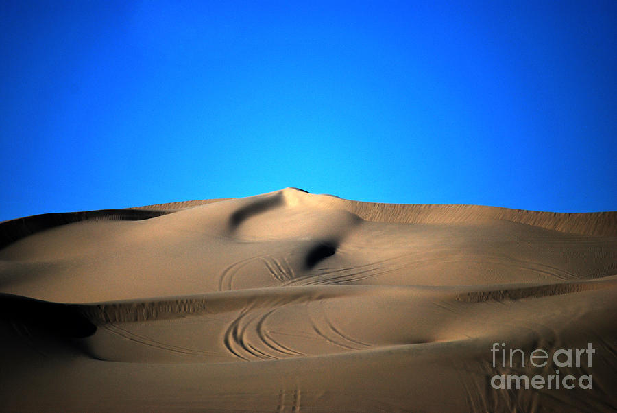  Yuma Dunes Number One Bright Blue and Tan Photograph by Heather Kirk