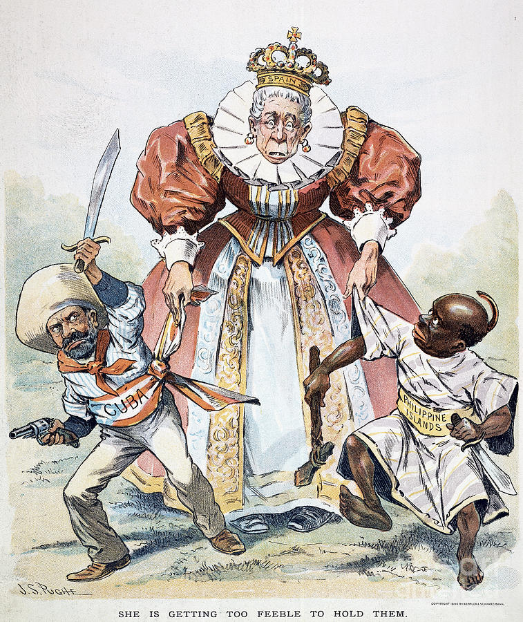 Imperialism Cartoon, 1896 Painting by Granger