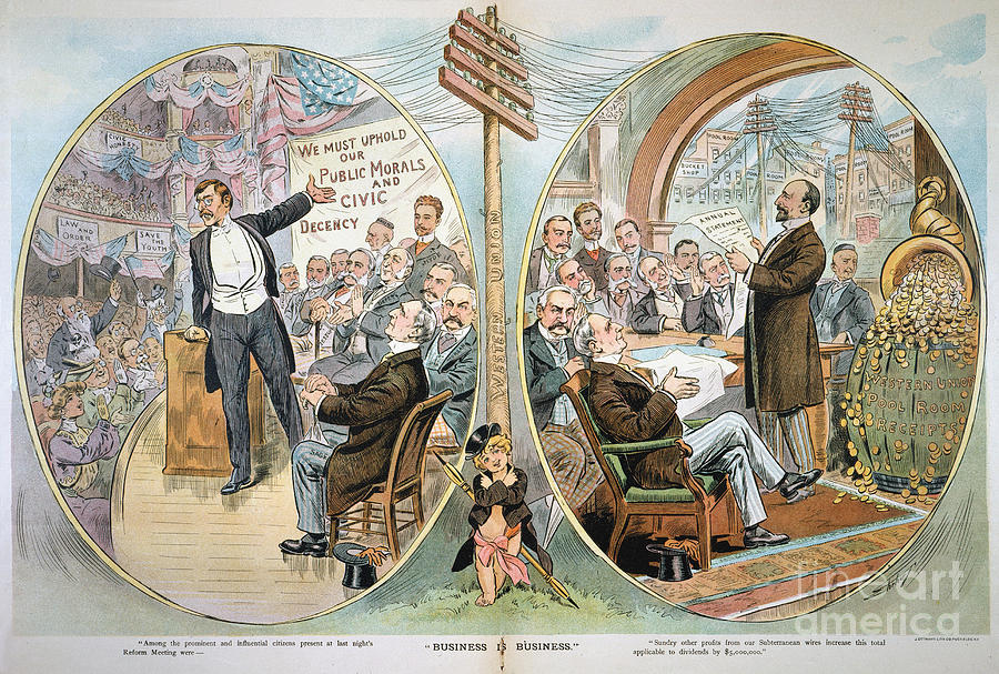 Business Cartoon, 1904 #0009958 Painting by Granger
