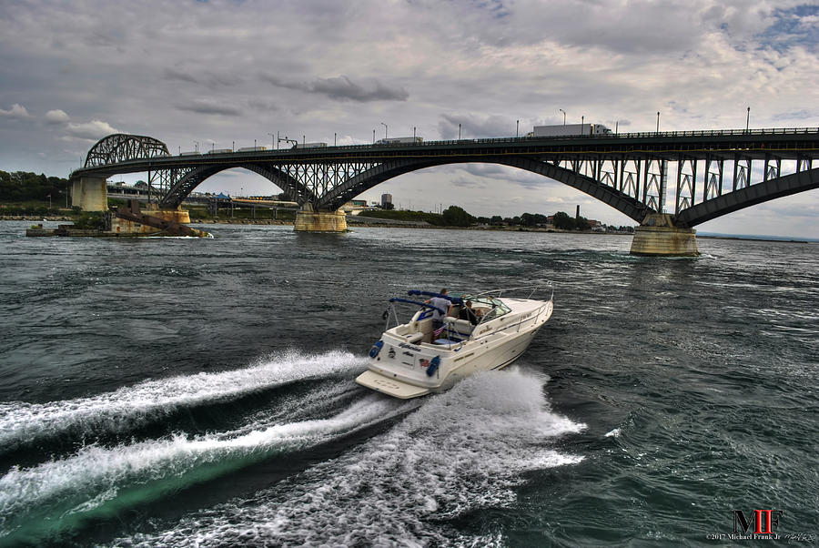 001 Breaking Waves  In The Niagara River Photograph by Michael Frank Jr