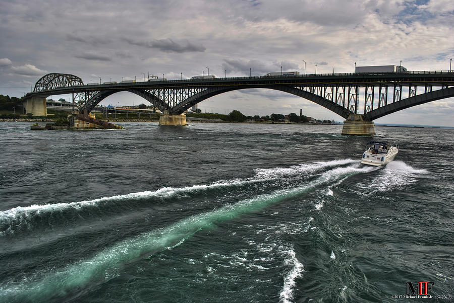 002 Breaking Waves  In The Niagara River Photograph by Michael Frank Jr