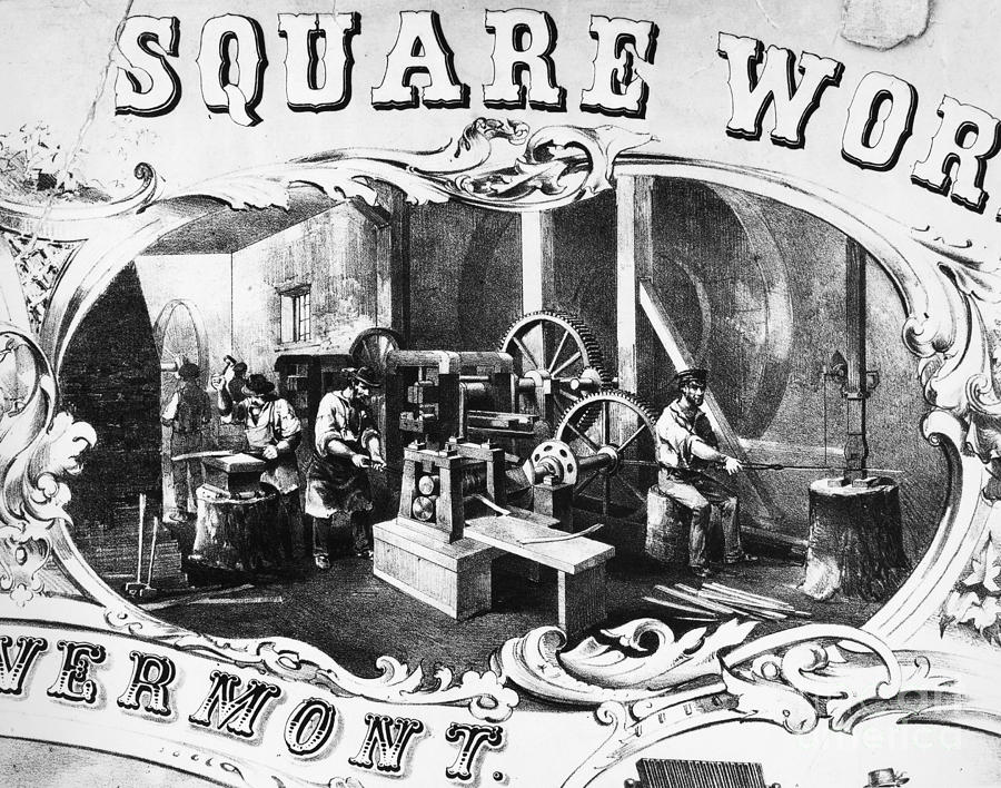 Steel Square Works, 1857 #0037086 Painting by Granger